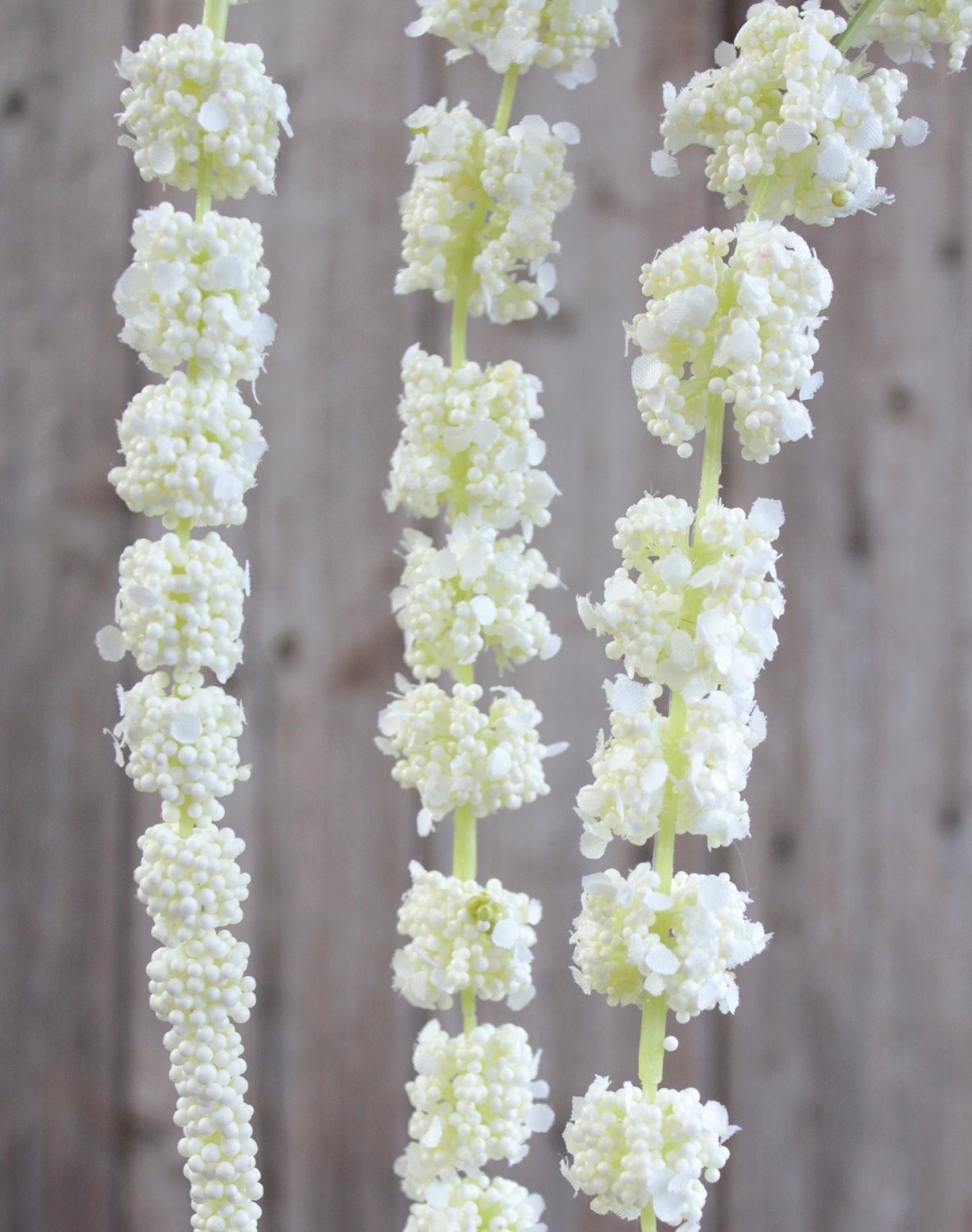 Faux amaranthus stem, 70 cm (105 cm), white