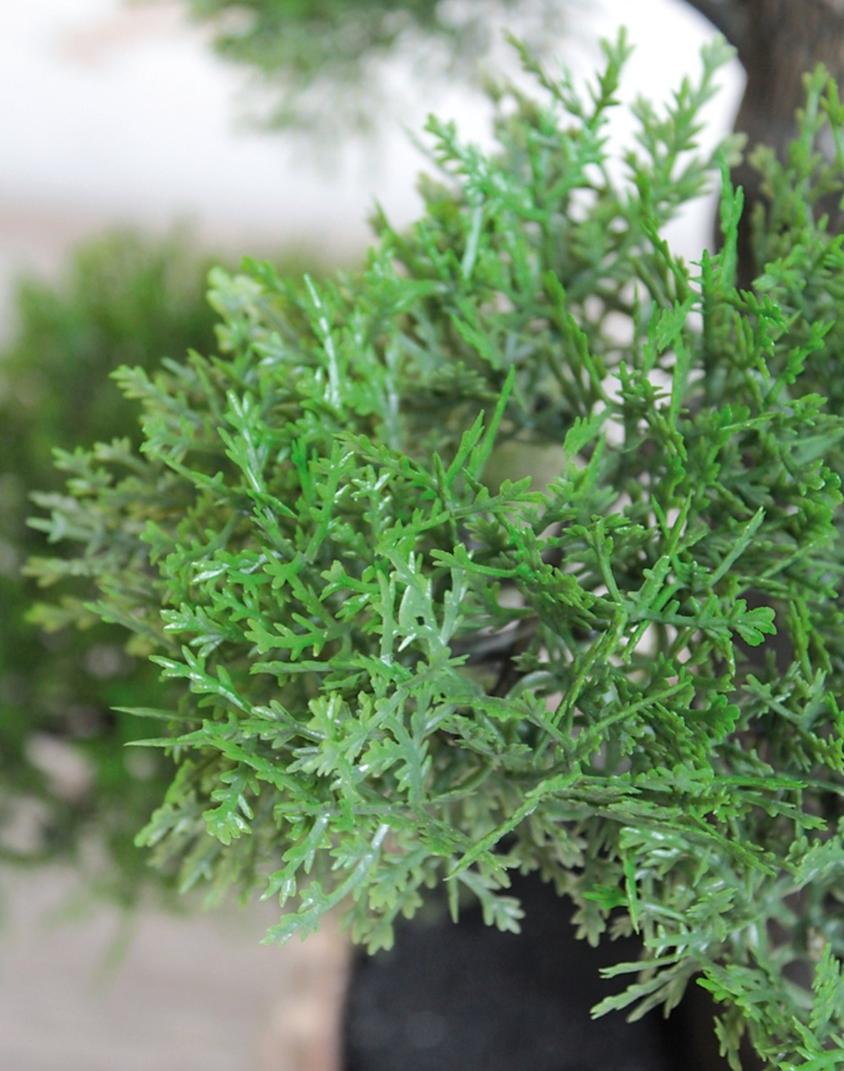 Künstliche Bonsai-Konifere in Keramiktopf, 46 cm, grün