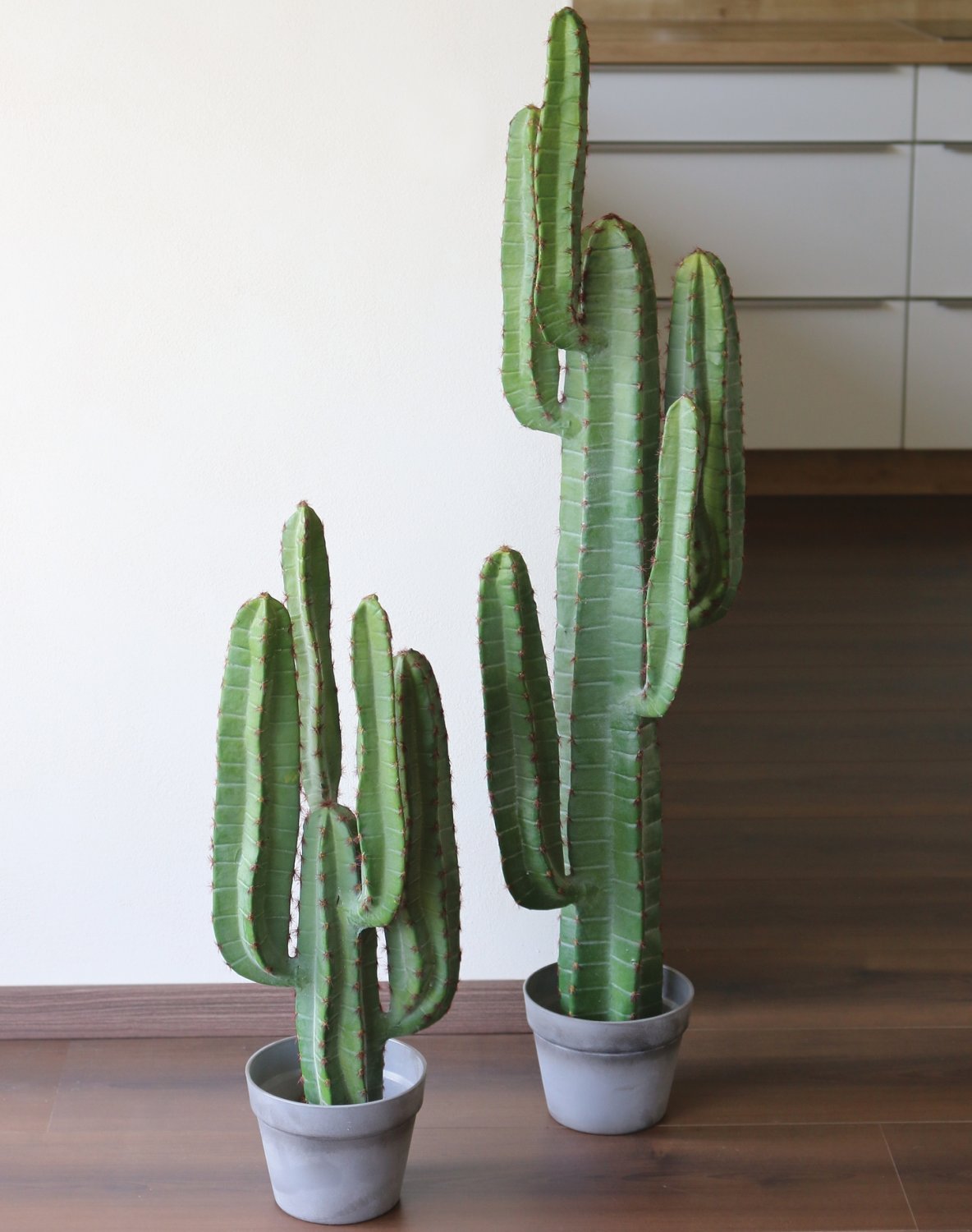 Artificial column cactus, potted, 160 cm, green