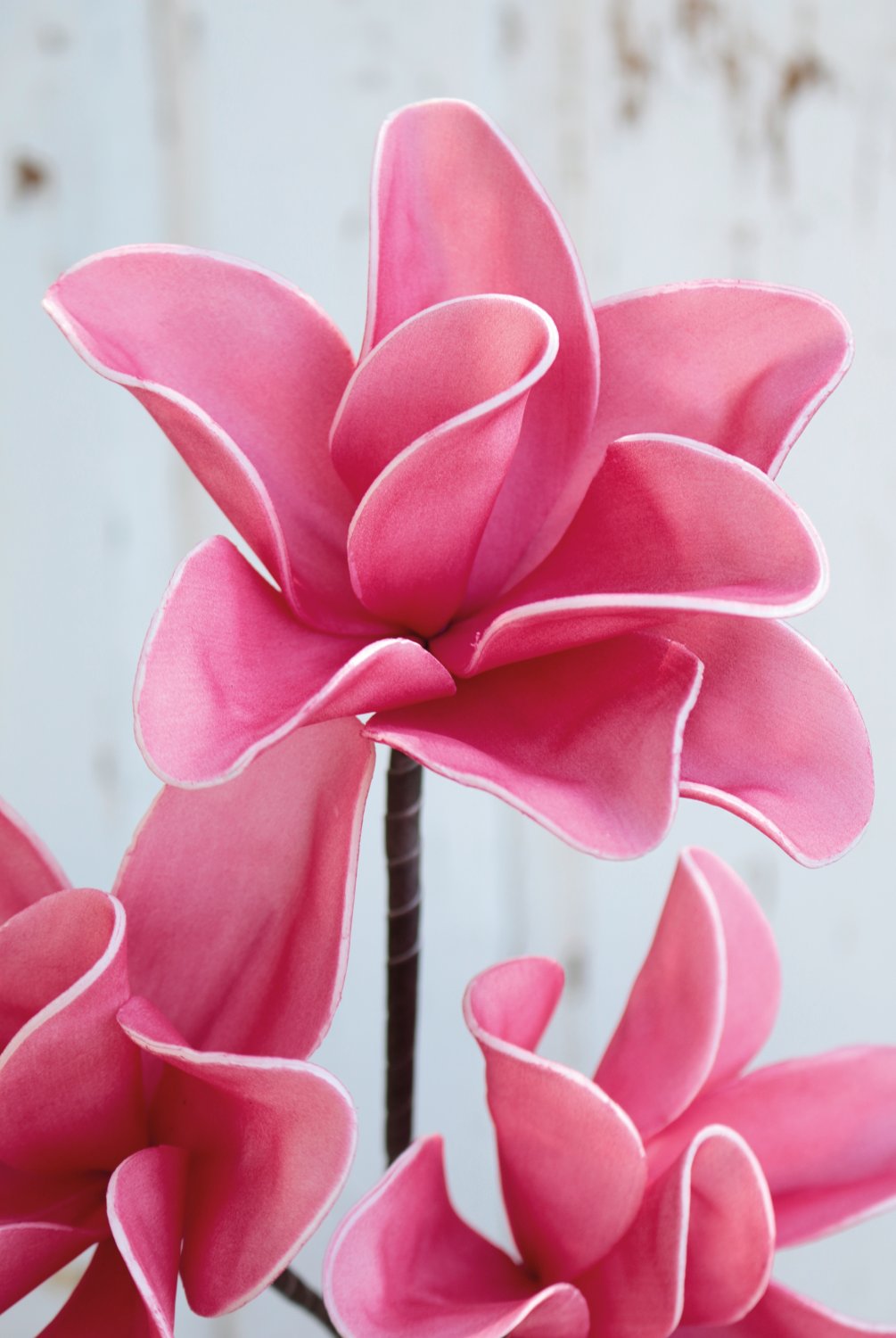 Artificial soft flower 'magnolia', 40 cm, pink