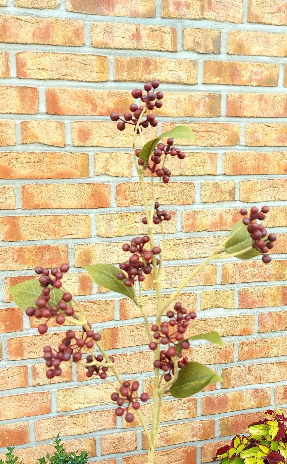 Artificial berry branch "Vintage", 78 cm, burgundy