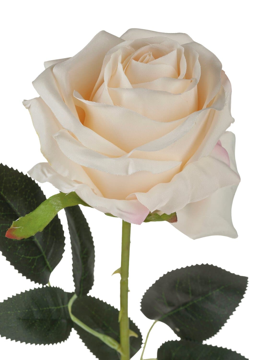 Kunstblume Rose, 65 cm, Ø 9 cm, creme-gelb