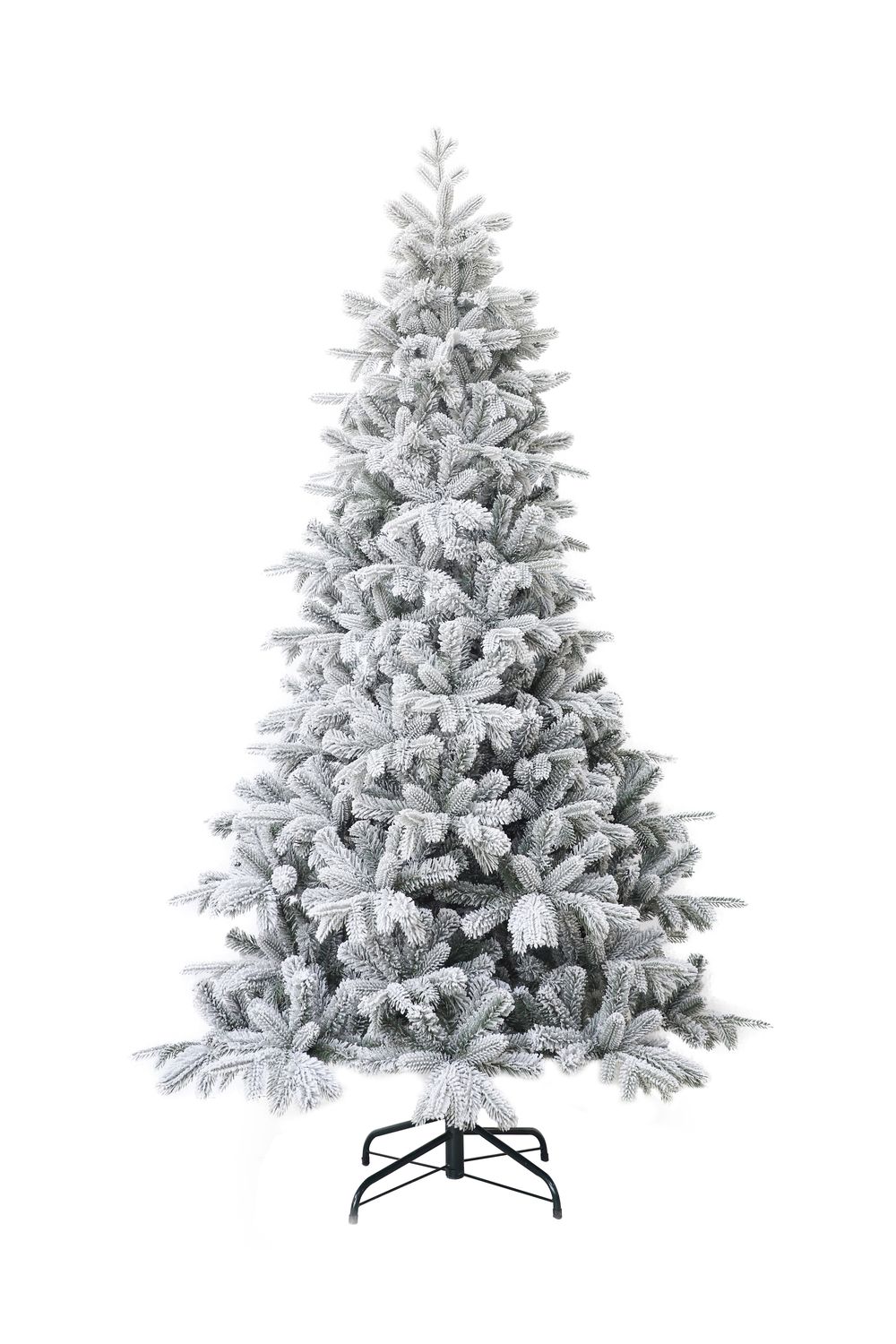 Abeto siberiano artificial con nieve ecológica, 240 cm, verde-blanco