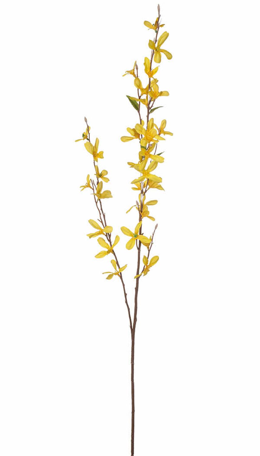 Artificial branch of forsythia, 2-fold, 73 cm, yellow