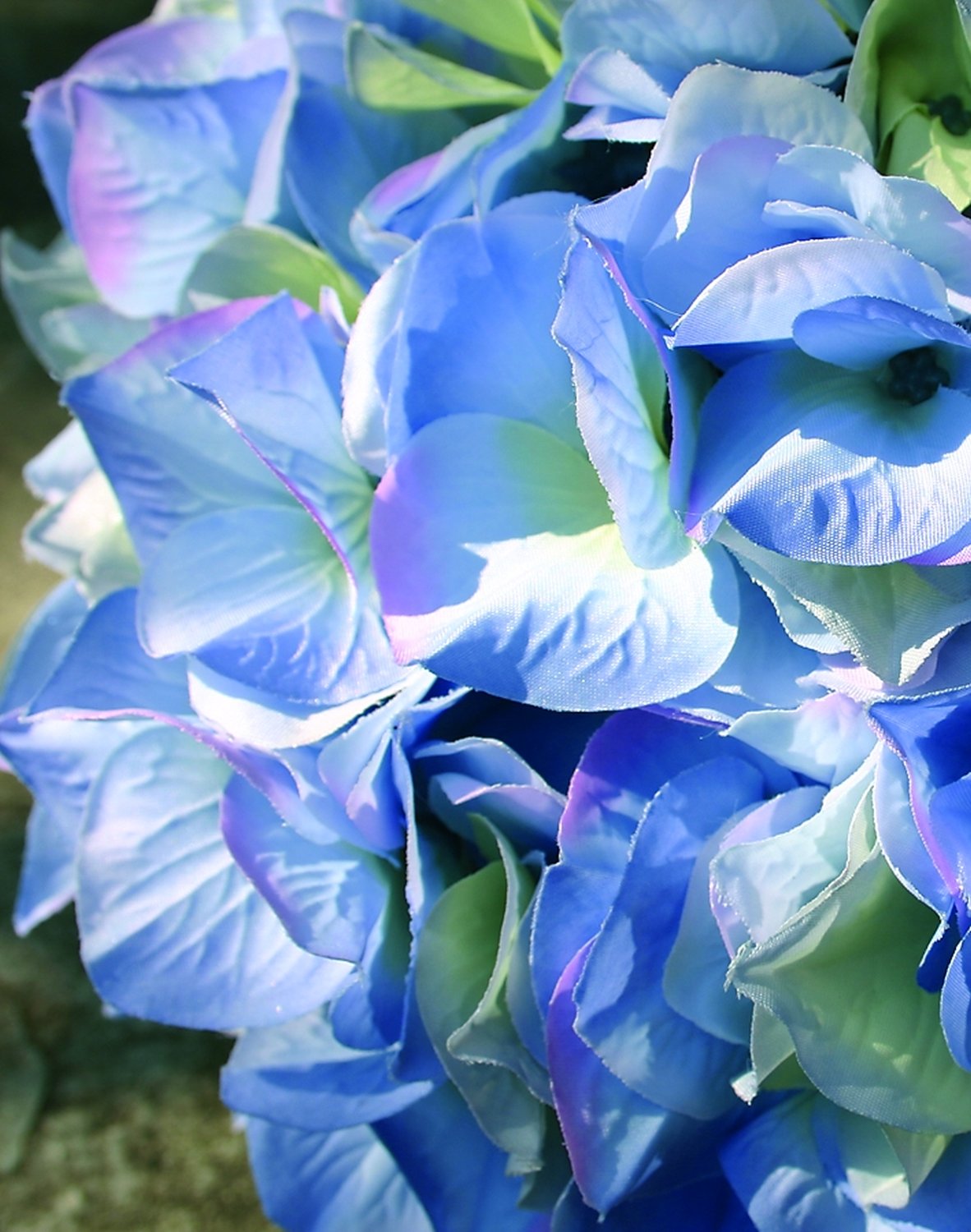 Künstliches Hortensien Bouquet, 29 cm, hellblau