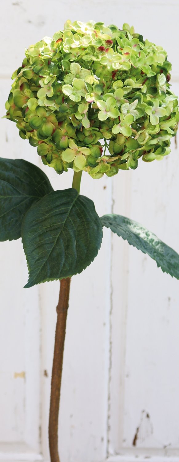 Hydrangea artificial flower, 60 cm, green