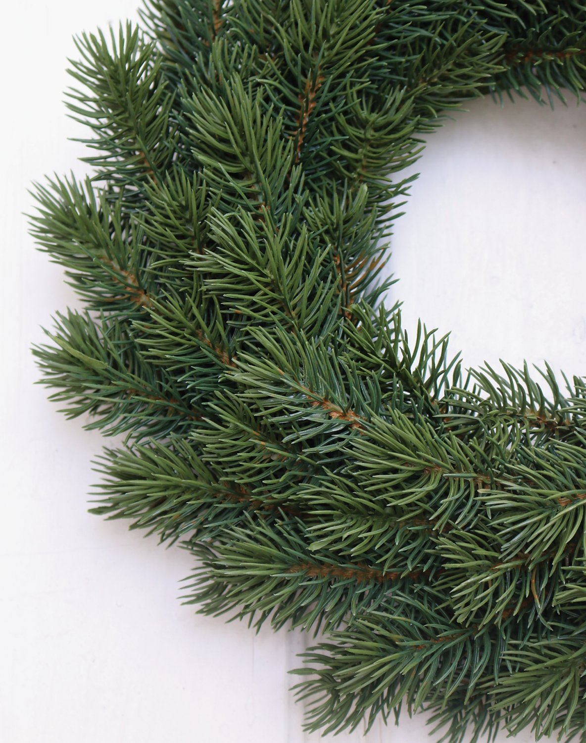 Künstlicher Tannenkranz Mit Reisig - Dunkelgrüner Weihnachtskranz 55cm Durchmesser