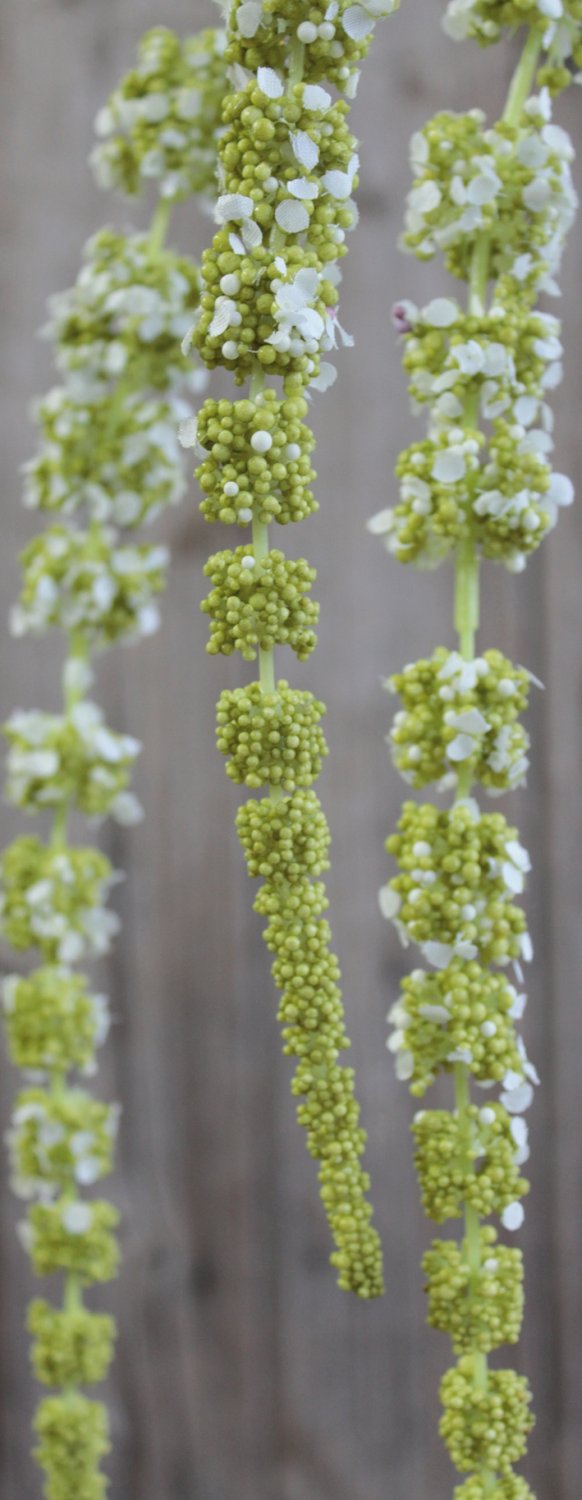 Faux amaranthus stem, 70 cm (105 cm), green-white