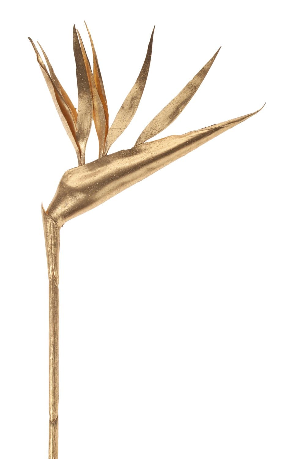 Artificial flower strelitzia, 78 cm, gold
