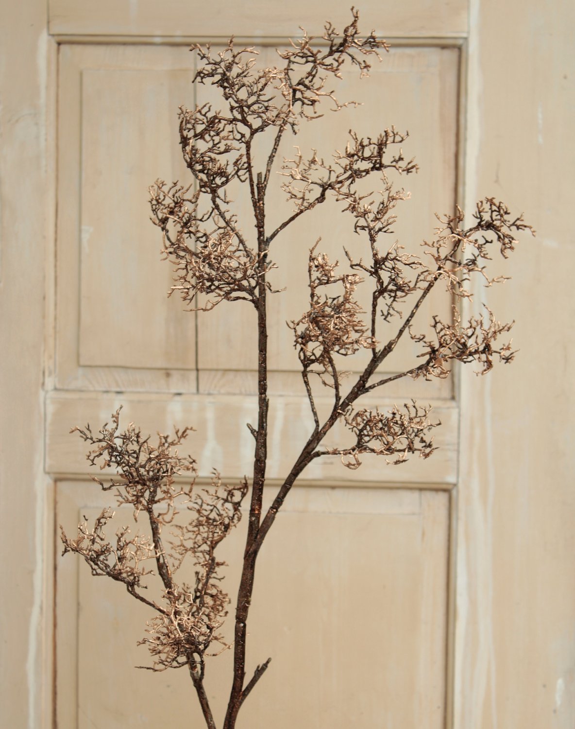 Rama de árbol de té textil 'purpurina', 110 cm, cobre