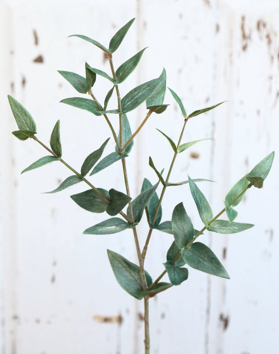 Faux eucalyptus stem, 56 cm, green