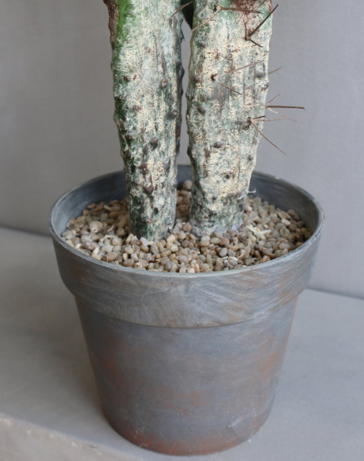 Artificial cactus prickly pear, potted, 100 cm, green