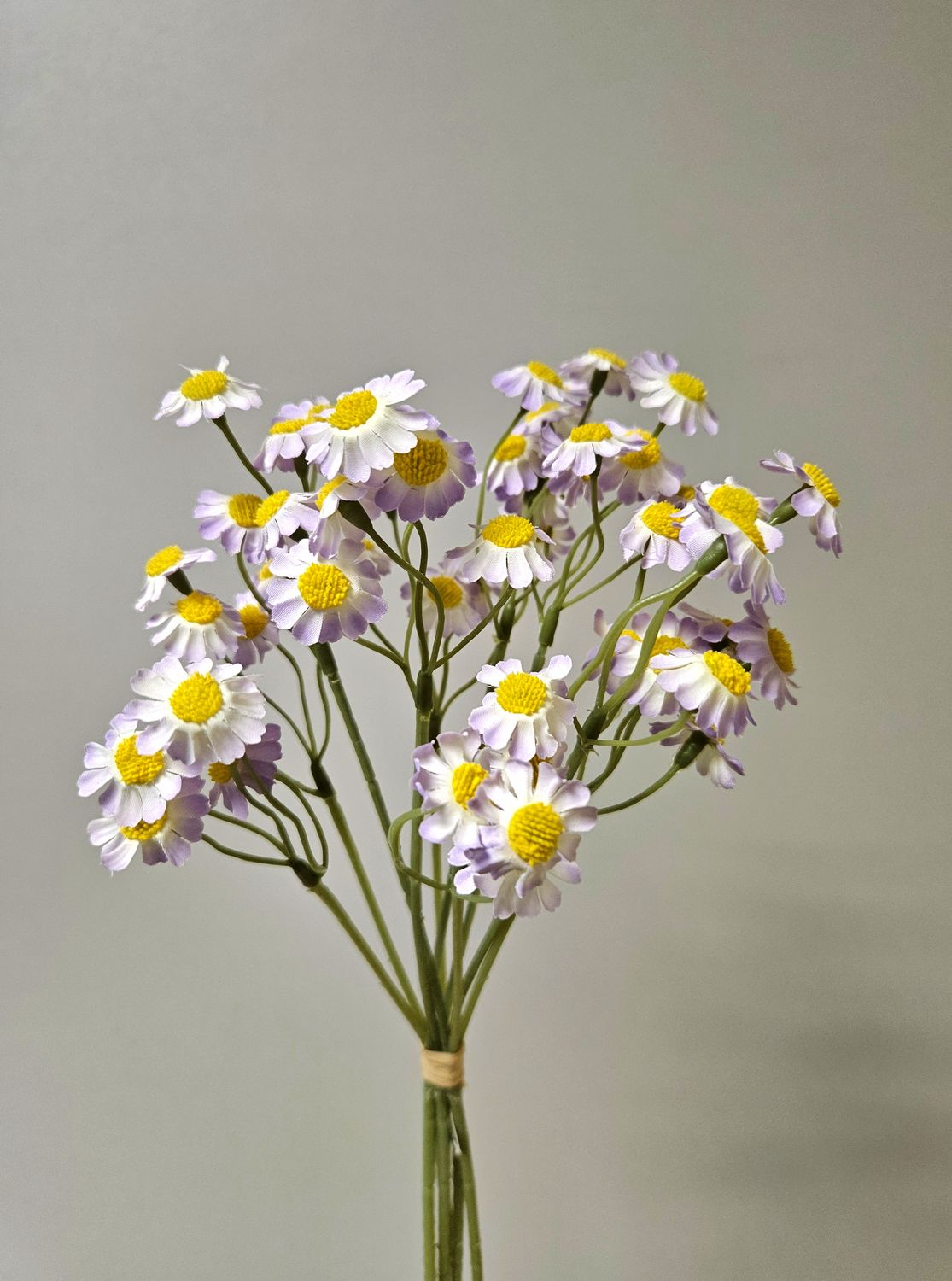 Künstliche Wiesenkamille im Bund, 34 cm, blau