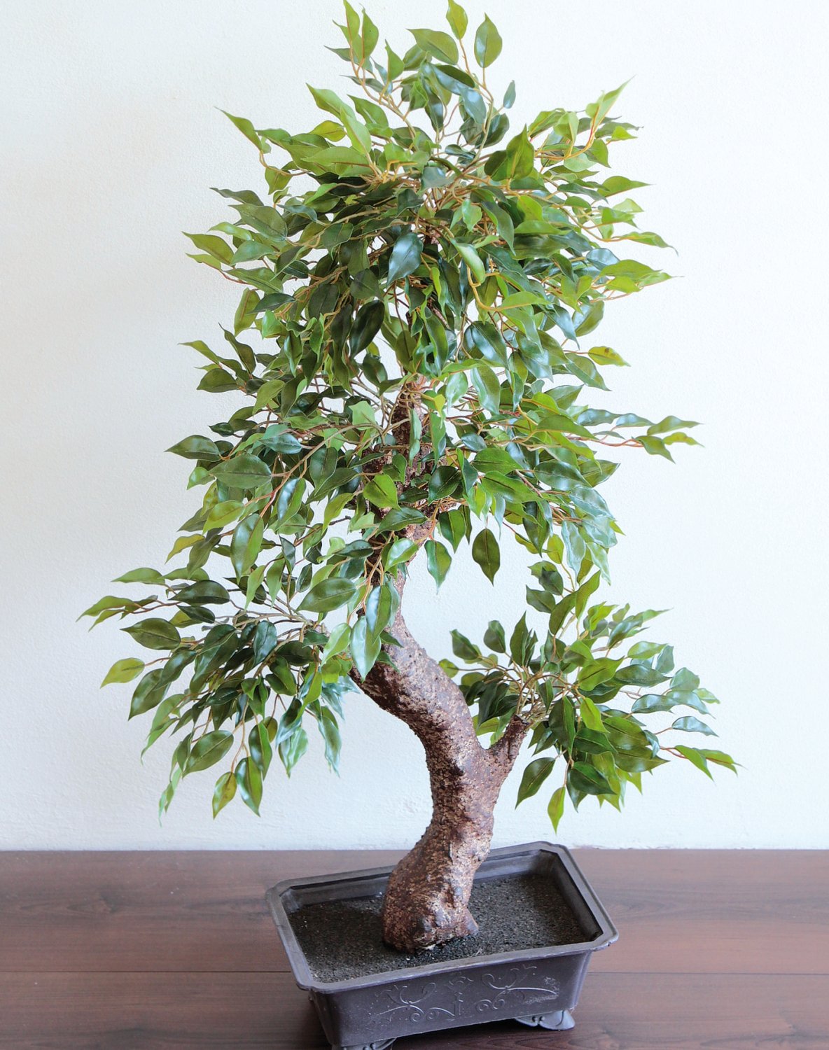 Künstlicher FicusBonsai, getopft, 884 Blätter, 90 cm, grün