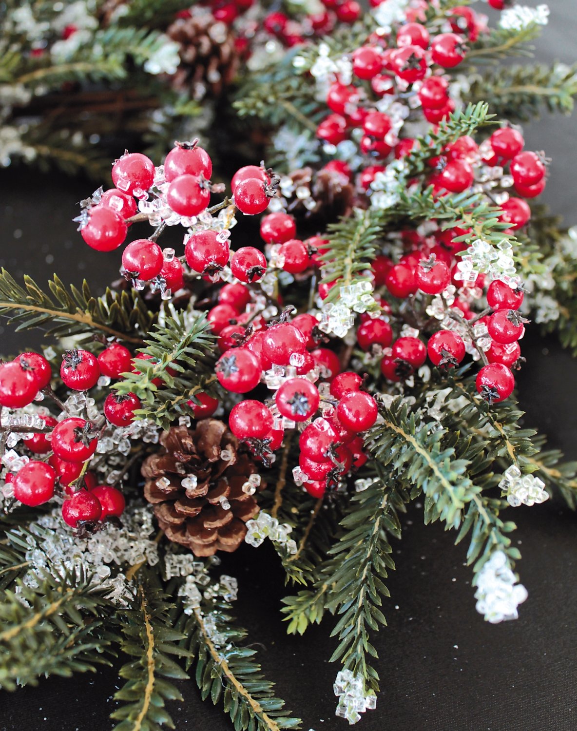 Weihnachtskranz Künstlich 32cm & 40cm - Tannen-Ring Mit Beeren Für Adventsdeko