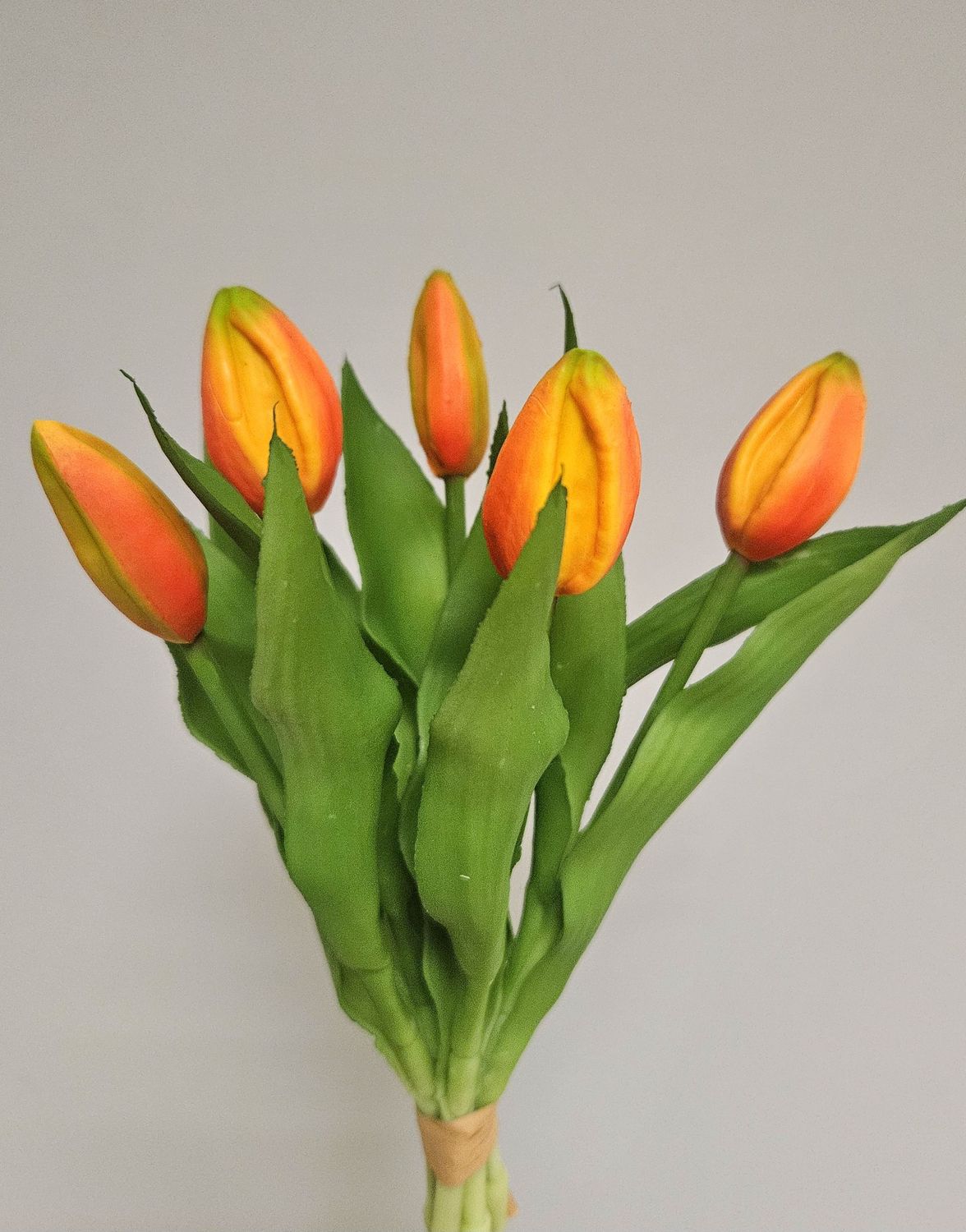 Kunst Tulpenbund, 5 Knospen, 32 cm, orange