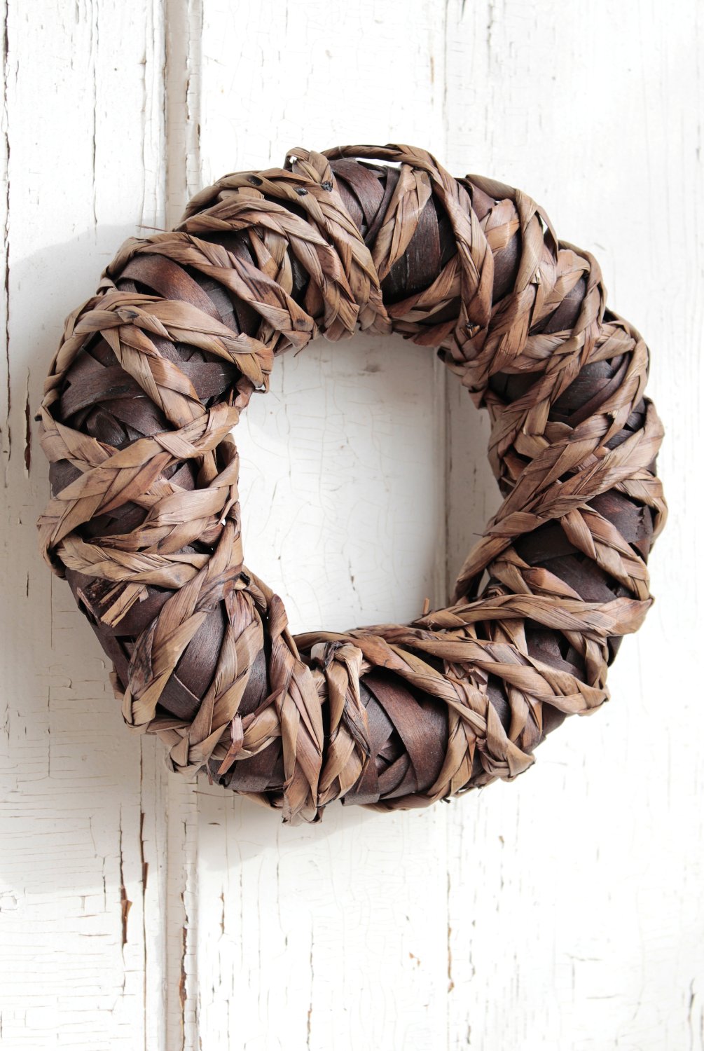 Artificial decorative wreath 'nature', Ø 27 cm, brown