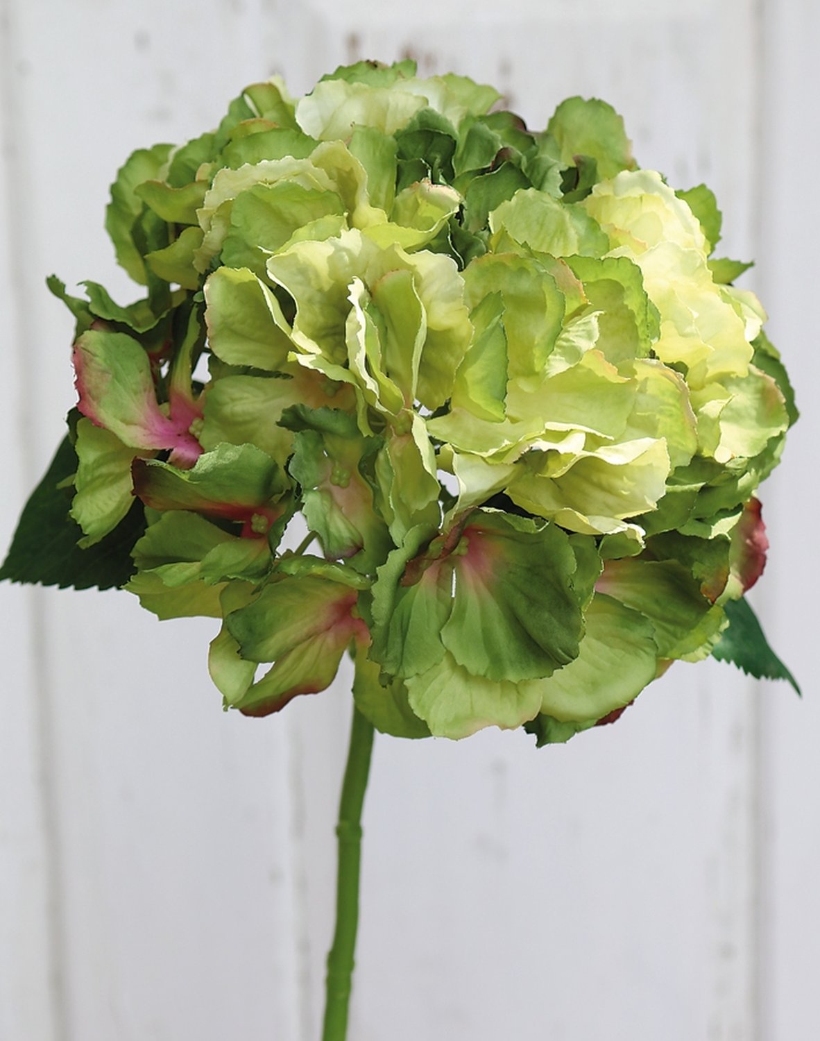 Artificial hortensia, 40 cm, green