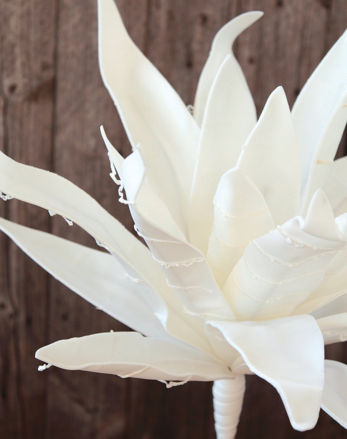 Künstliche Soft flower 'Aloe', 90 cm, pur weiß