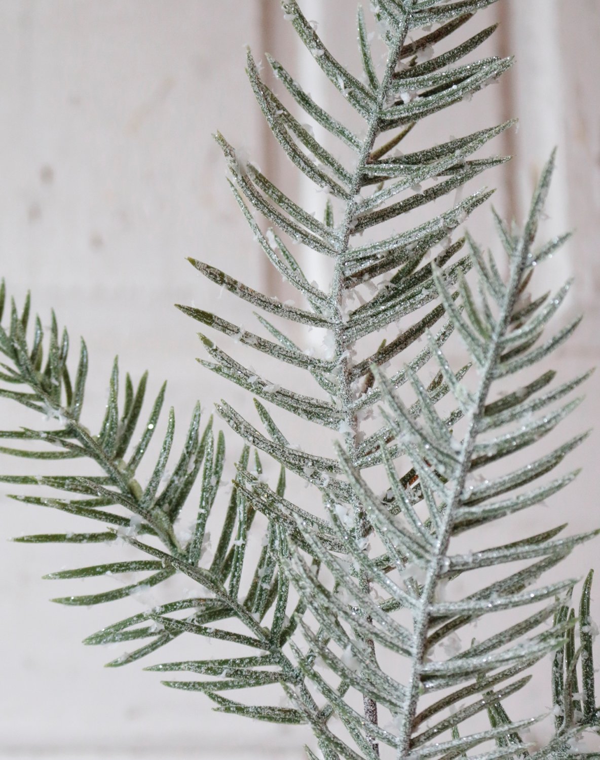 Faux cypress branch, 75 cm, frosted green