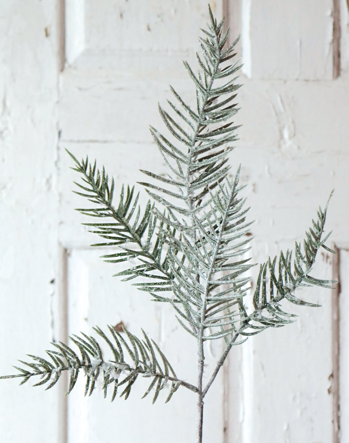 Faux cypress branch, 75 cm, frosted green