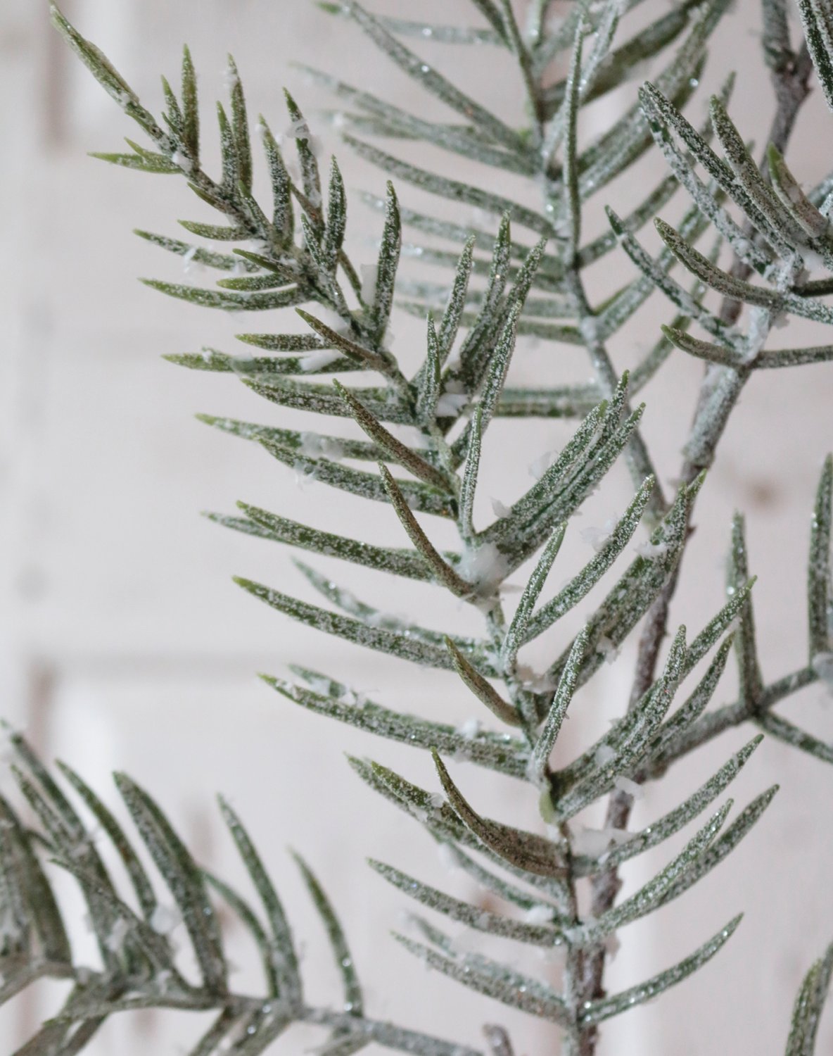 Faux cypress branch, 80 cm, frosted green