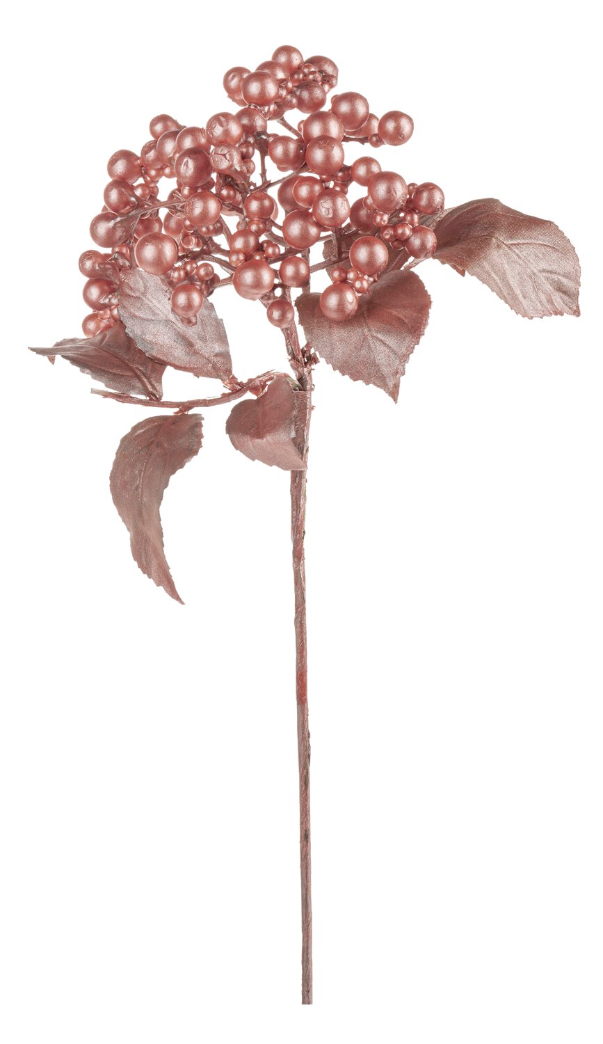 Deco berry branch "Vintage", 30cm, champagne-camelie