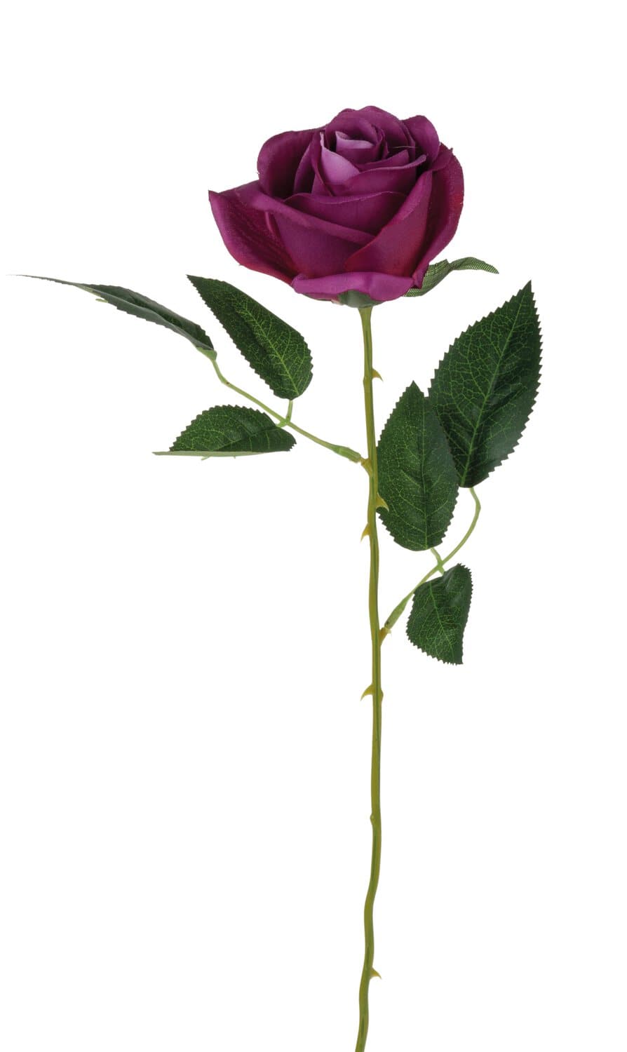 Kunst Rose, 55 cm, Ø 7 cm, antik-dunkelrosa