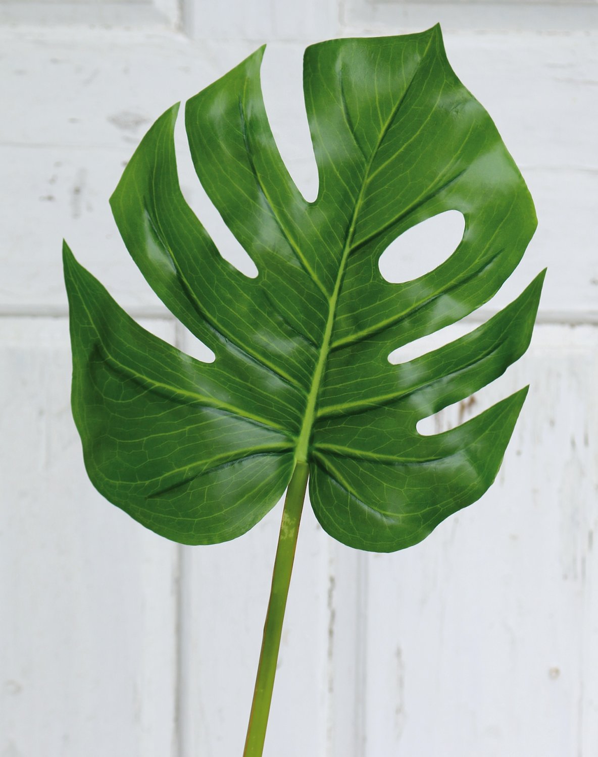 Foglia artificiale di monstera, 78 cm (foglia 24 cm), verde