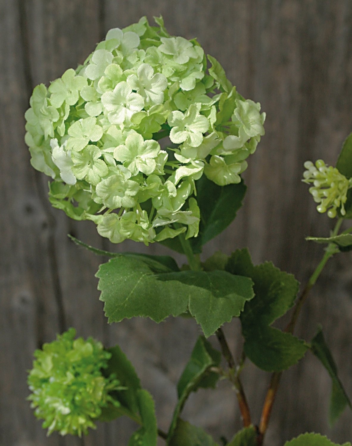 Künstlicher Schneeballzweig, 47 cm, creme-grün