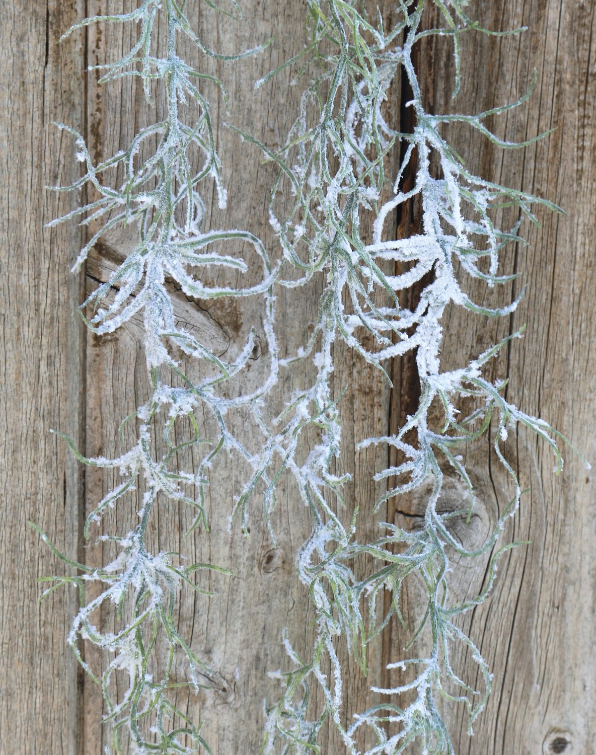 Künstliche Dekogirlande mit Schnee, 100 cm, grün-weiß