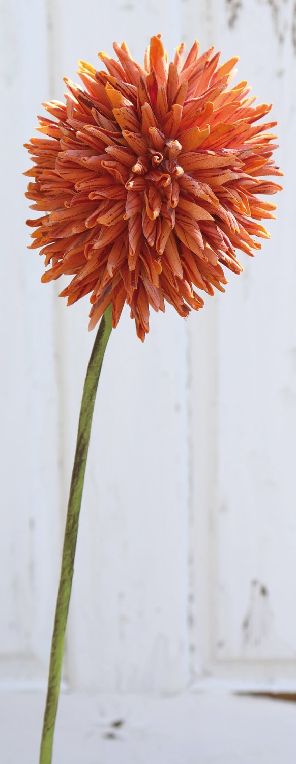 Fiore artificiale Soft 'Allium', 80 cm, arancione