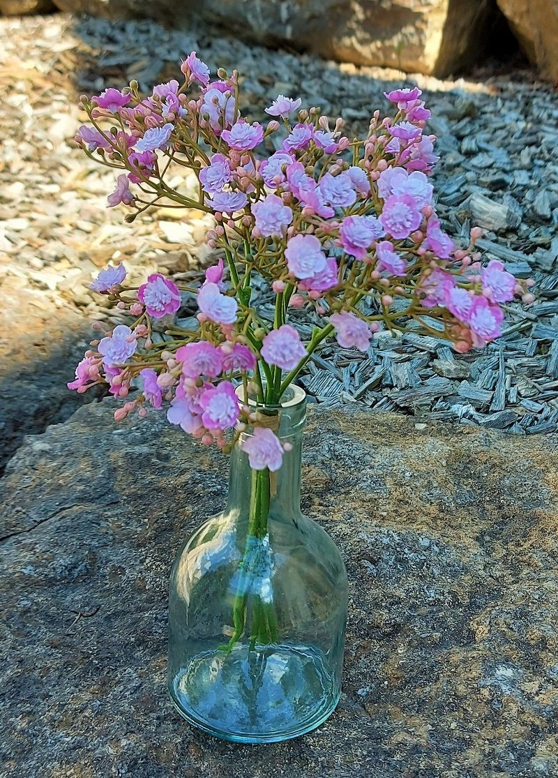 Künstliche Gypsophilia im Bund, 5-fach, 30 cm, rosa-violett