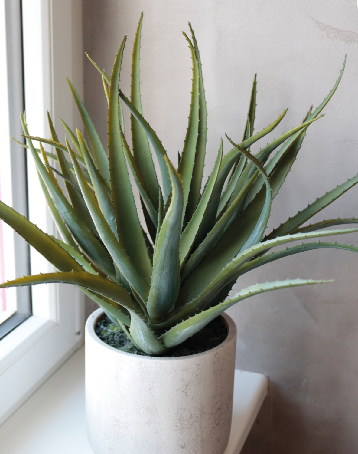 Künstliche Aloe, getopft, 53 cm, grün