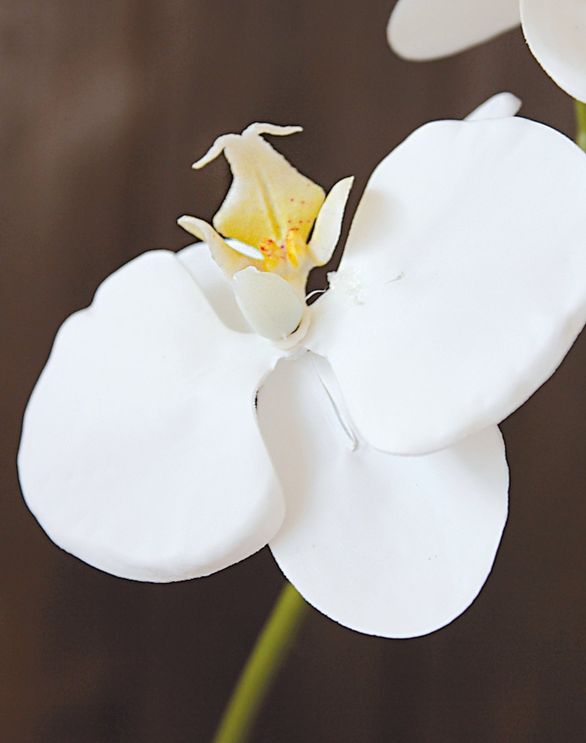 Faux orchid Phalaenopsis, 37 cm, real touch soft, white