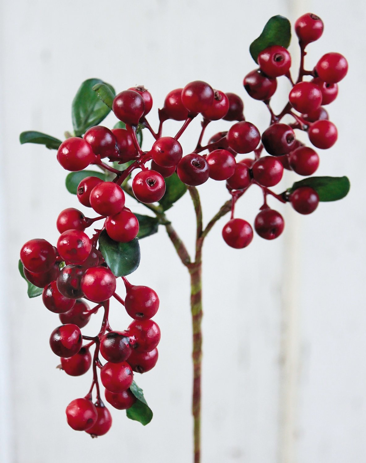 Faux berry stem, 35 cm, red