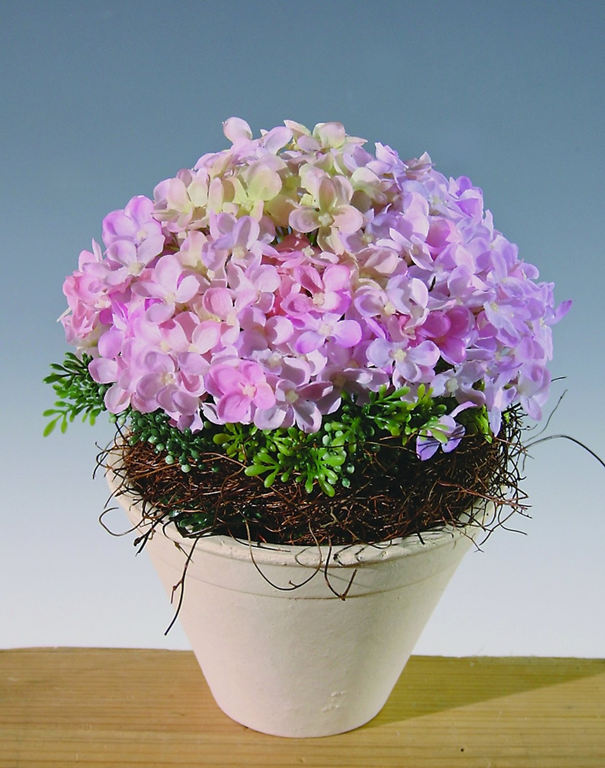 Künstliche Hortensien Blüte, getopft, 22 cm, rosa