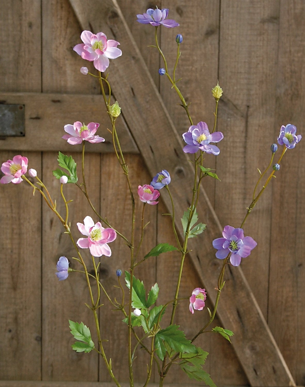 Granny's bonnet silk flower, 99 cm, dark violet