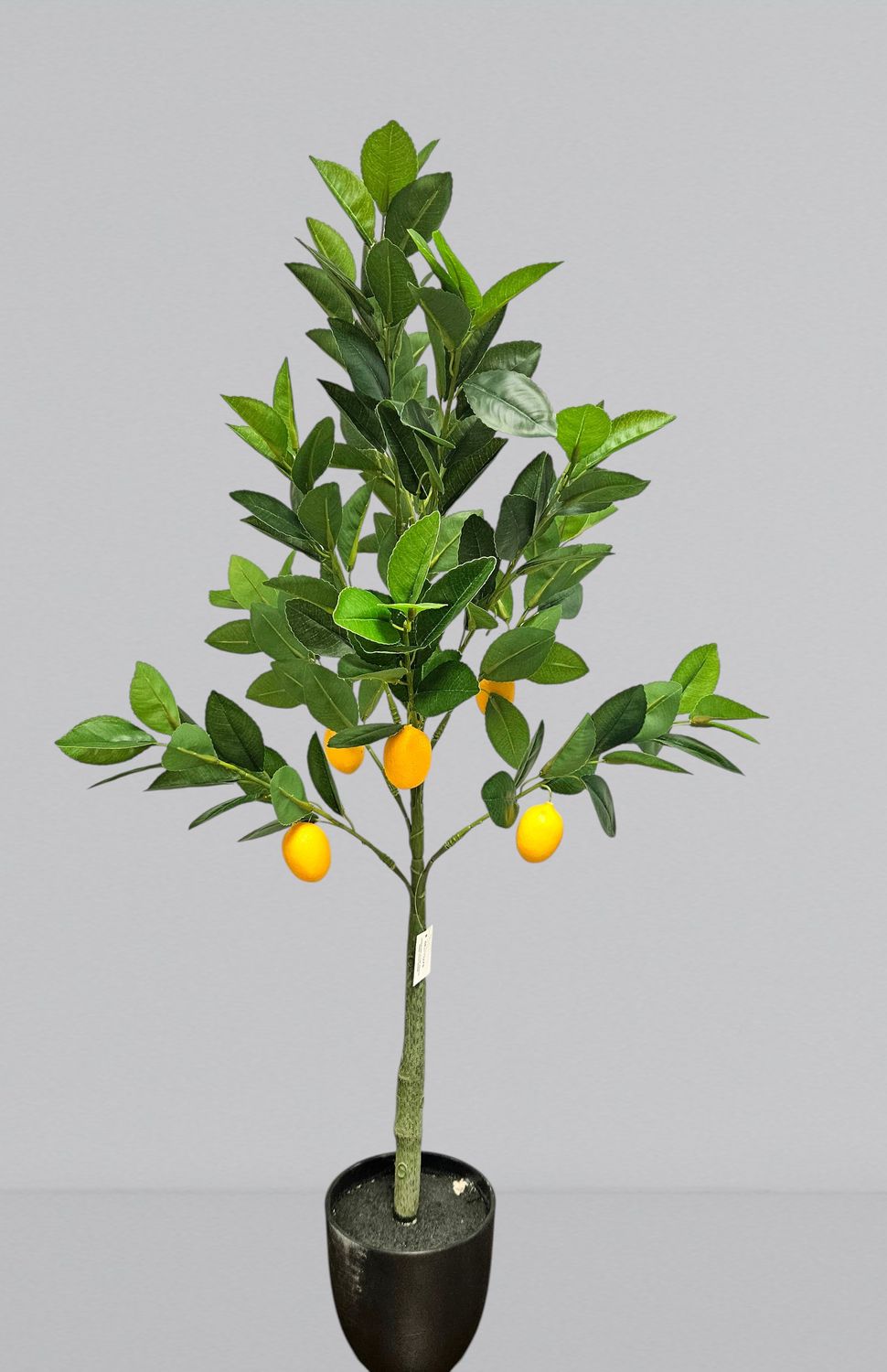 Albero di limone artificiale, 210cm, in vaso, verde