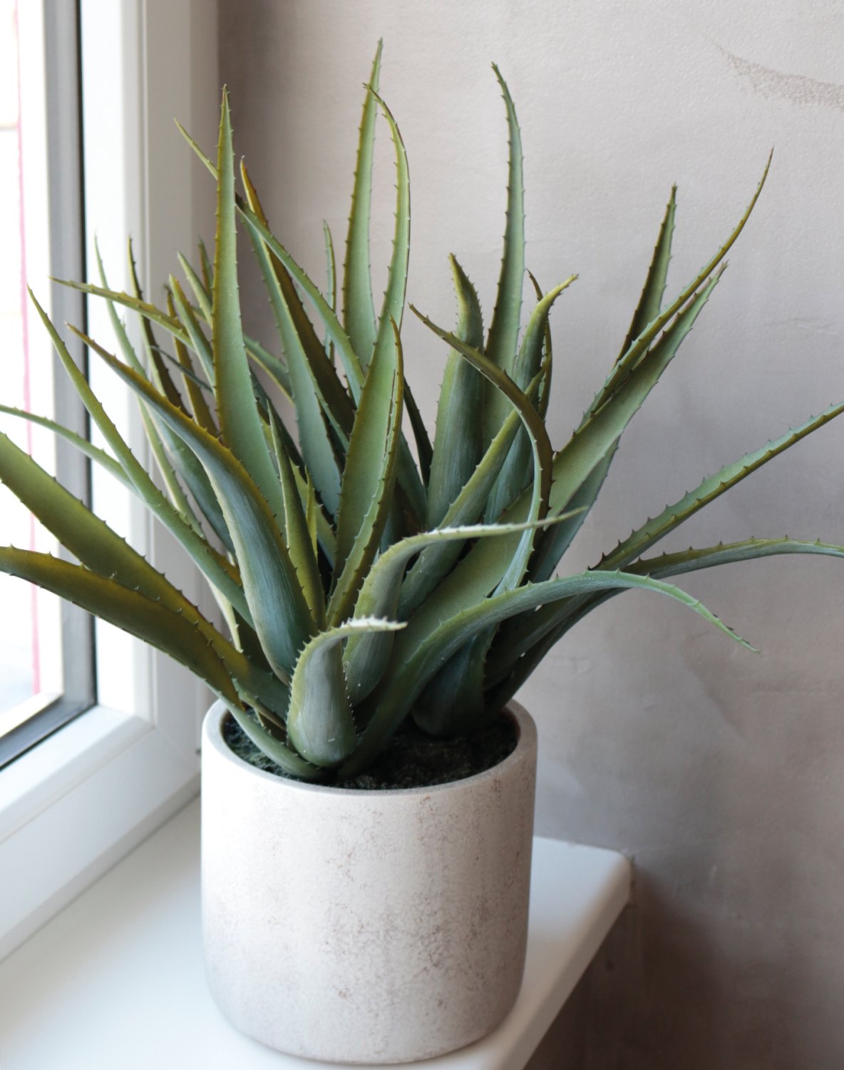 Künstliche Aloe, getopft, 53 cm, grün