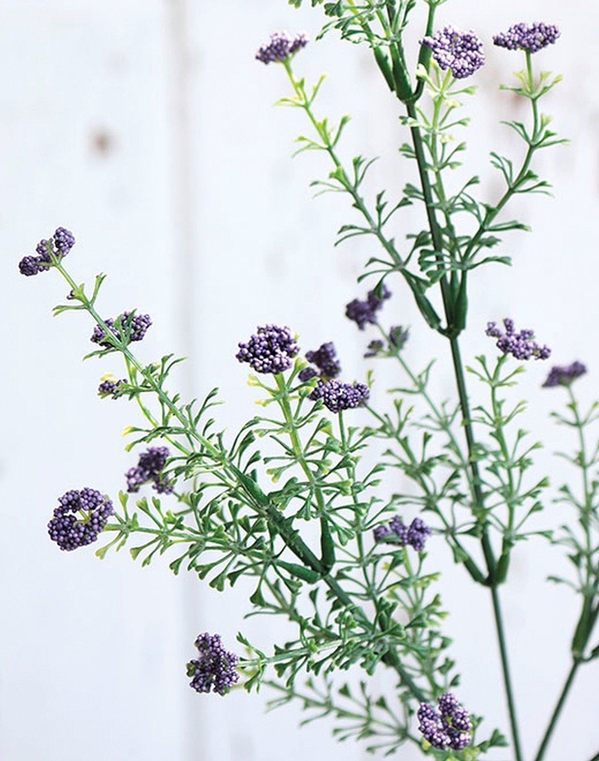 Künstlicher Dekozweig aus Kunststoff, 4-fach, 60 cm, lavendel