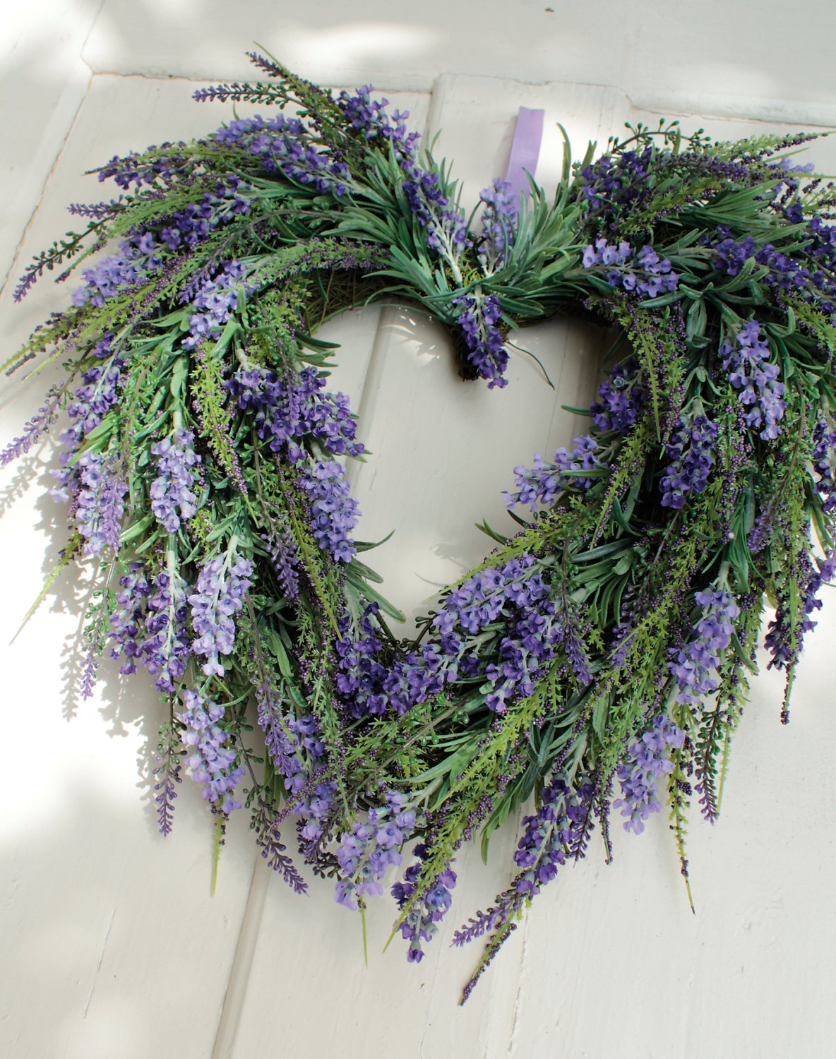 Künstliches Lavendelherz, Ø 45 cm, hellviolett