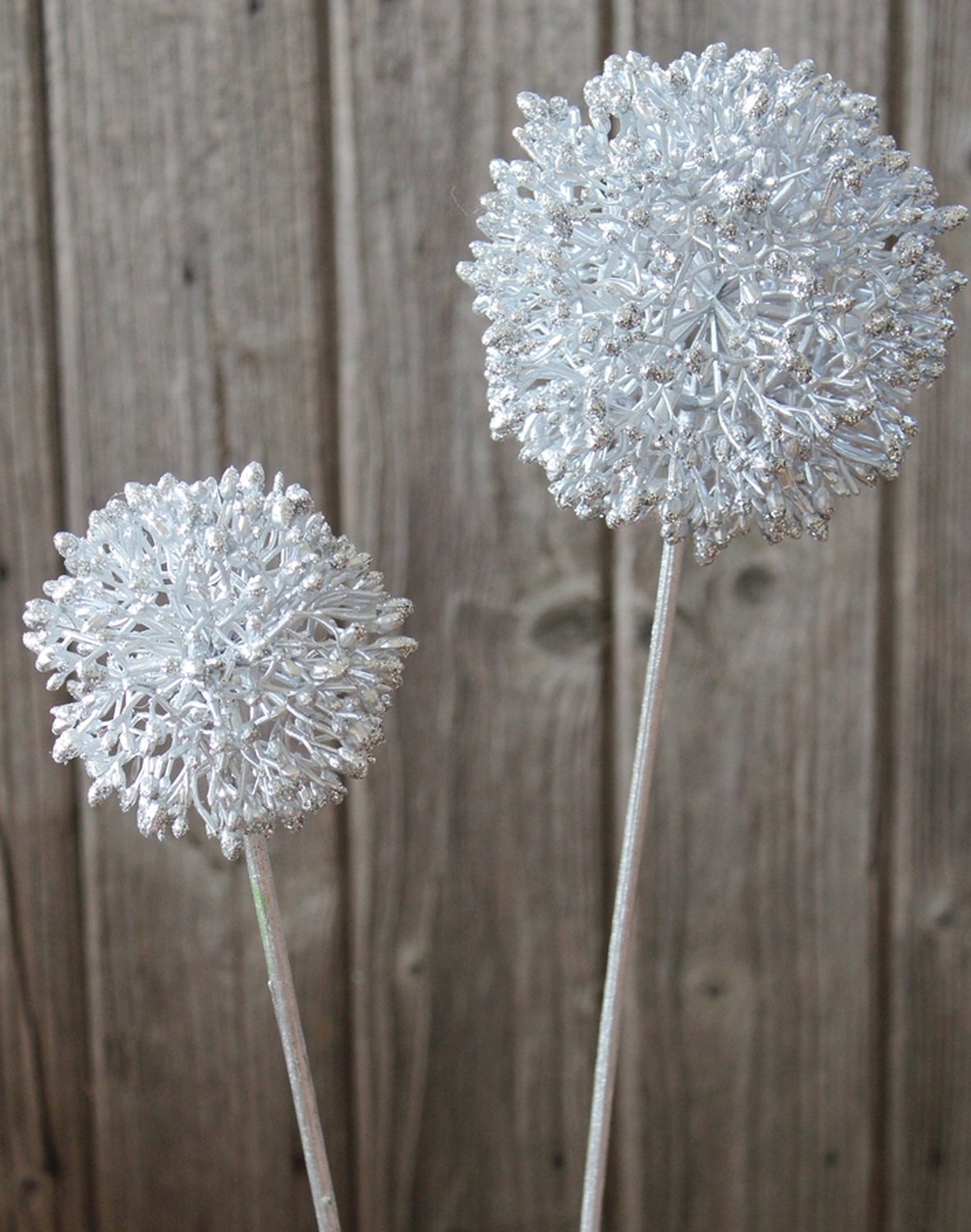 Künstlicher Allium, 45 cm, silber