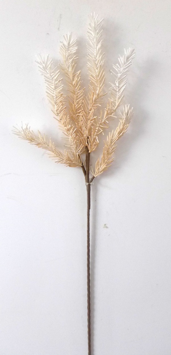 Branche de rosmarin décorative en mousse EVA, 90 cm, abricot