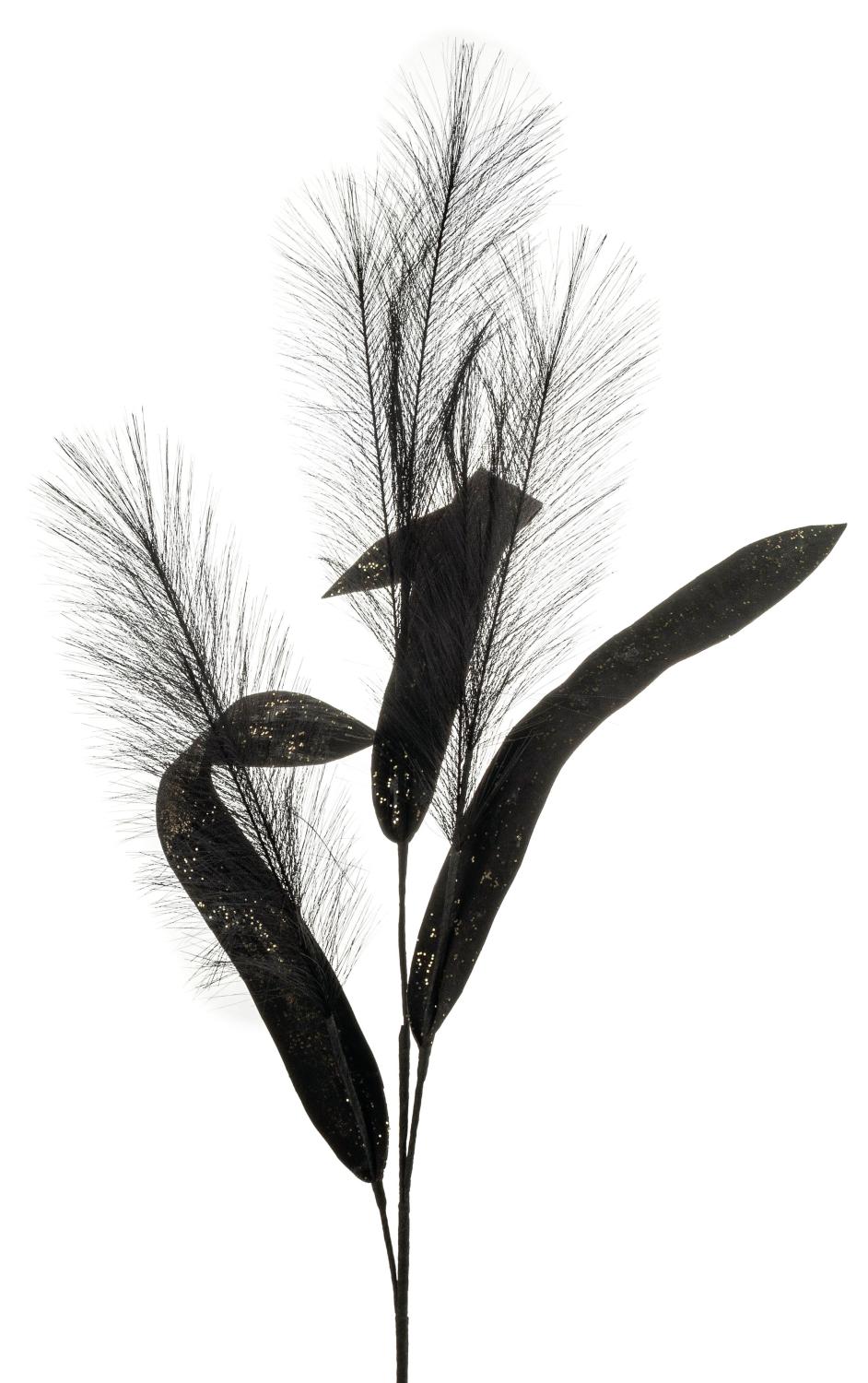 Deko Softflower 'Schilfgras', 110 cm, schwarz