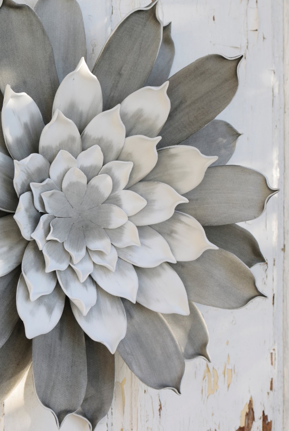Fiore artificiale Soft 'Fiore / Decorazione murale', Ø 42 cm, grigio