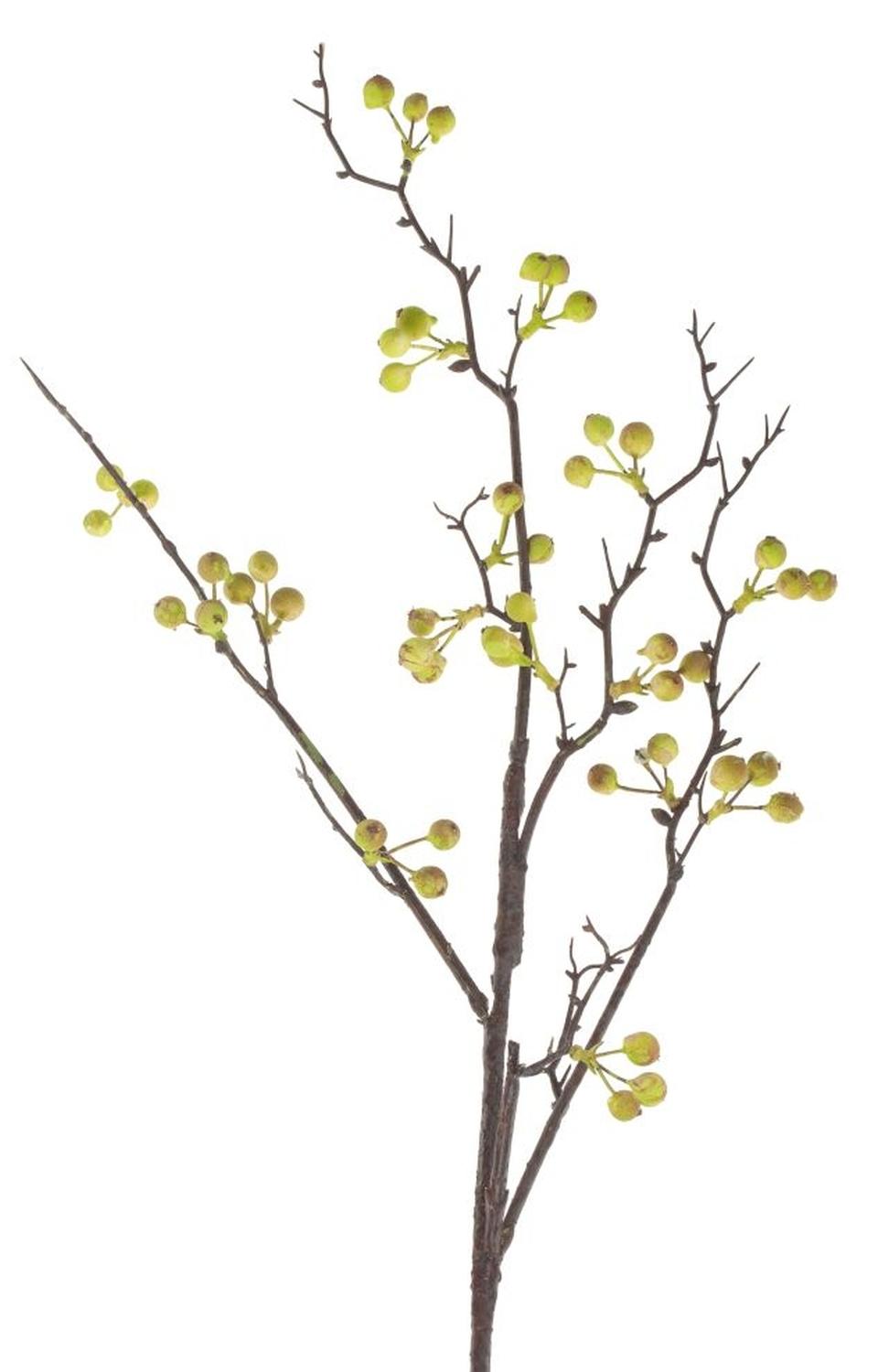 Artificial branch with berries, 99 cm, green