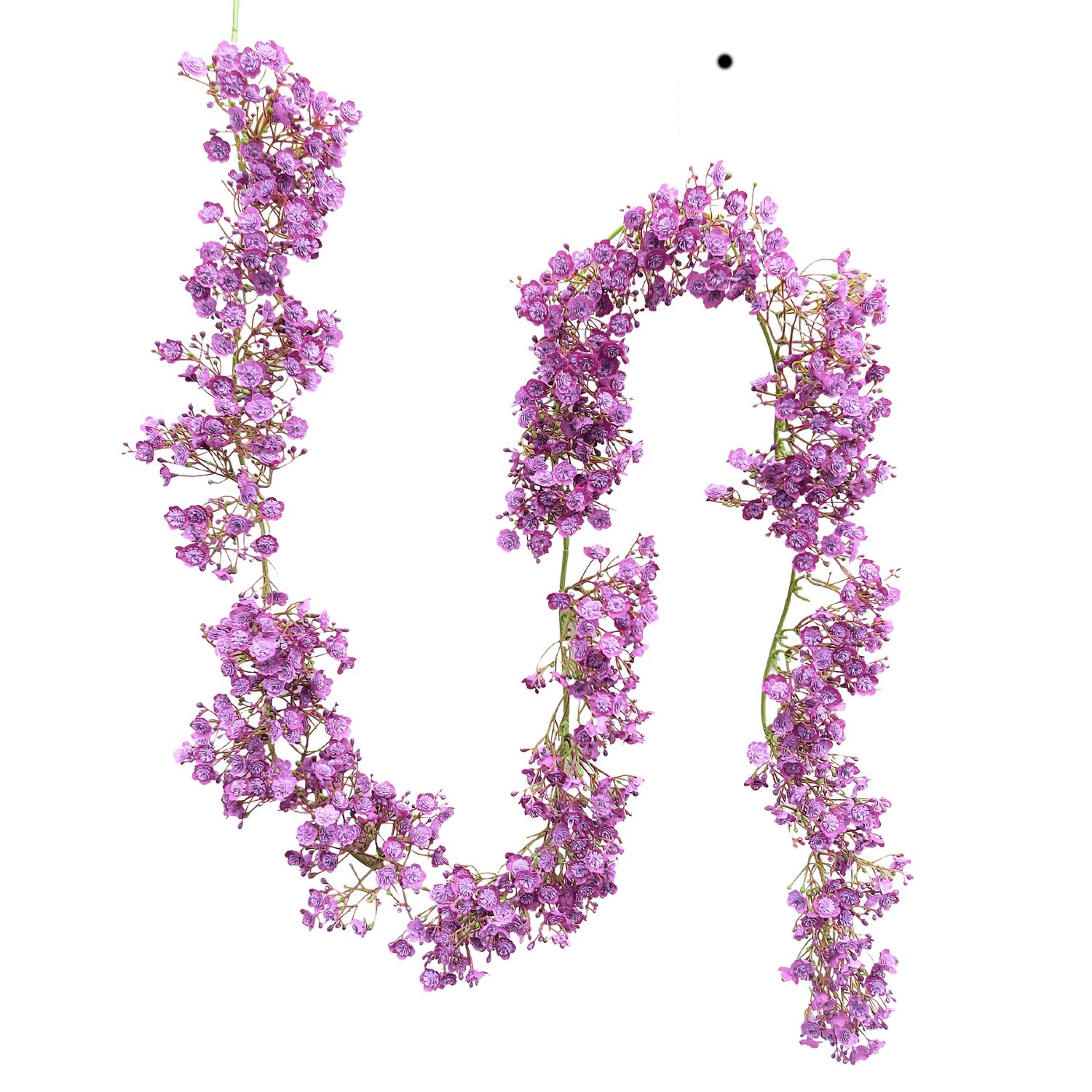 Kunstgirlande Gypsophilia, 180 cm, Real Touch, rosa-violett
