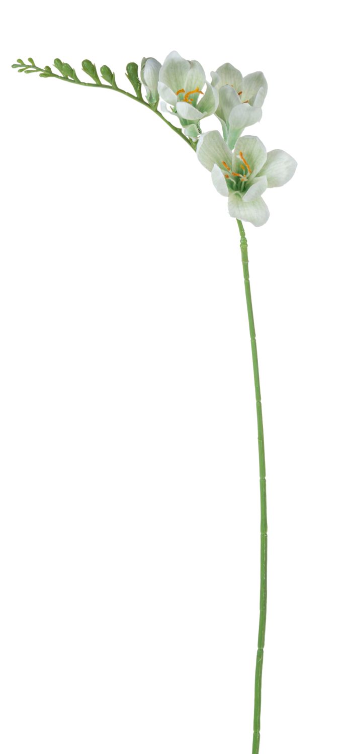 Deko Freesie, 55 cm, weiß-grün