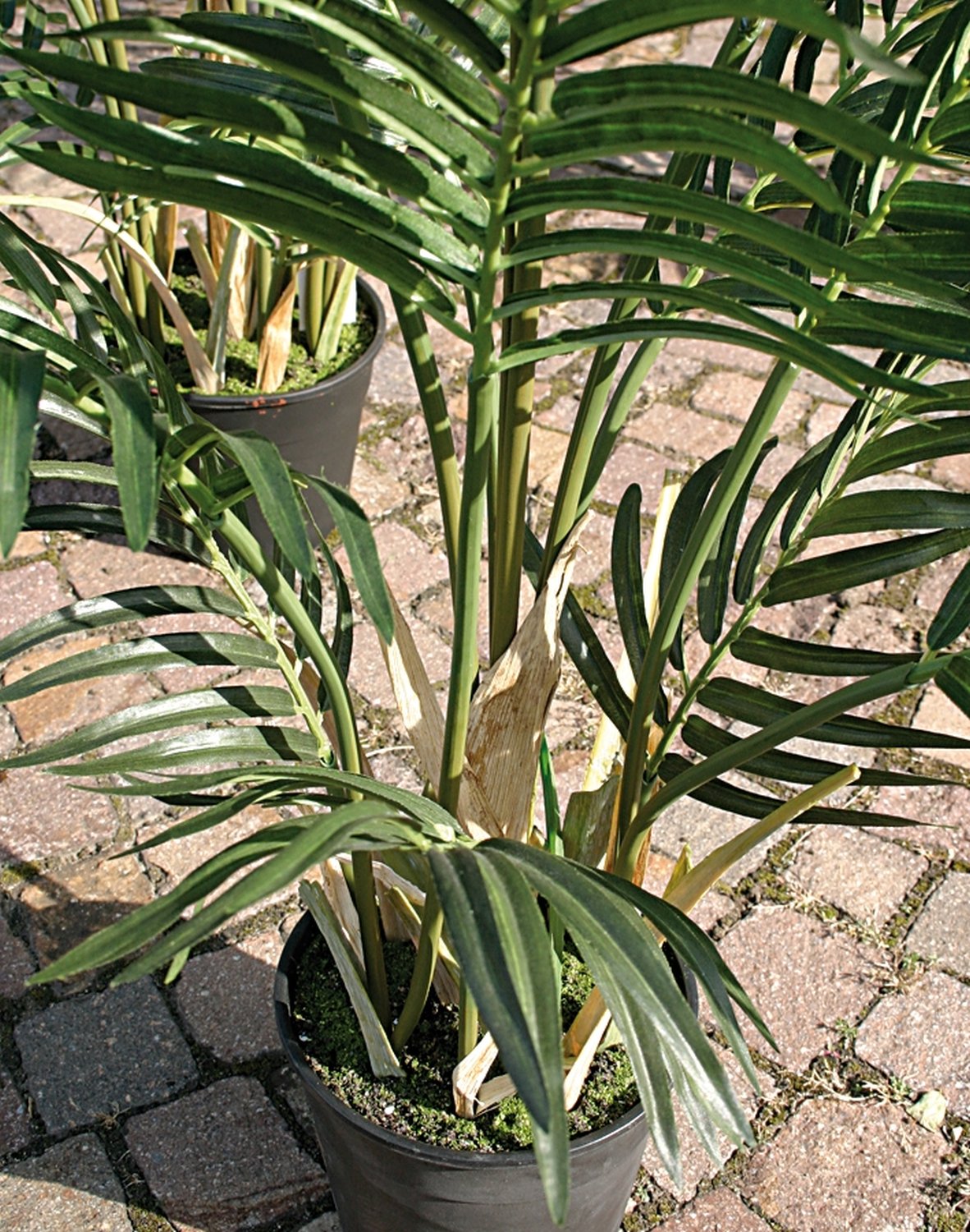 Artificial areca palm tree, potted, 90 cm, green